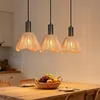 ZMH Lampe suspendue en rotin 3 flammes Lampe de table à Voir les images du produit 2