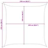 VidaXL sluneční clona, 2,5 x 2,5 m, 100% polyester, Oxford, Náhled obrázku produktu 8