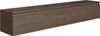 A long, narrow, dark brown wooden TV stand with two drawers, shown from a slightly angled front view against a white background. Voir les images du produit