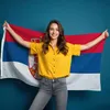 PHENO FLAGS Serbien Flagge 90 x 150 cm Serbia Serbische Produktbild-Vorschau 6