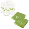 itenga 6x Windlicht + 40x Servietten - Fisch - Produktbild-Vorschau 1