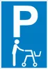 Rollator Parkplatz Schild Gehwagen Gehhilfe A4 (210x297mm) Produktbild-Vorschau 1
