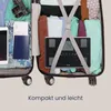 A suitcase packed with clothes and a digital scale inside. Produktbild-Vorschau