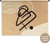 MuchoWow® Wandteppich Wandbehang Schwarz - Braun - Abstrakt Produktbild-Vorschau 1