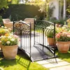 Outsunny Gartenbrücke aus Metall 135,5 cm Teichbrücke mit Produktbild-Vorschau 2