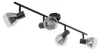 Lindby Deckenleuchte Pendura, 4-flammig, schwarz, Glas Produktbild-Vorschau 1