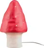 A red and white mushroom-shaped lamp on a white background. Náhled obrázku produktu