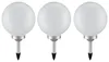 3er Set LED Solarleuchte, Kugel weiß, H 65 cm Produktbild-Vorschau 1