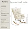Fauteuil à bascule TORVE rembourré - Bouclé beige Voir les images du produit 6