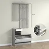 Garderobenm?bel-Set mit 6-Haken-Garderobe, Schuhregal mit Produktbild-Vorschau 5