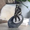 Gilde Skulptur, "Moment", Paarmotiv, Kunstharz, grau, Anteprima dell’immagine prodotto 2