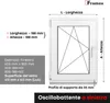 Finestra per seminterrato bianca 750X550 mm con doppi vetri Anteprima dell’immagine prodotto 2