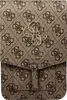 A close-up view of a brown Guess handbag with a repeating logo pattern. Podgląd zdjęcia produktu