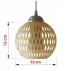 LUXOLAR Pendelleuchte Natural Bambus 4 flammig E27 60 W - Produktbild-Vorschau 2