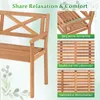 Banc de jardin COSTWAY en bois, banc en bois, banc 2 Voir les images du produit 7