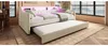 Beige Leinen Daybett mit LED-Beleuchtung und hydraulischem Produktbild-Vorschau 19