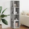 Eckregal Betongrau 33x33x132 cm Holzwerkstoff Produktbild-Vorschau 2