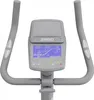 A close-up view of the console and handlebars of a stationary exercise bike. Produktbild-Vorschau