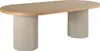 Table de salle à manger sable/nature MDF ovale - Voir les images du produit 2