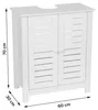 Waschbeckenunterschrank mdf 2 türen 1 regal innen - Produktbild-Vorschau 3