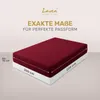 Lavea Spannbettlaken Jersey Baumwolle Bordeaux 200x220cm Produktbild-Vorschau 9