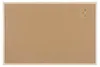A cork board with a wooden frame and a few push pins on the top right corner. Produktbild-Vorschau