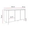 Kommode AVELINE 140 cm mit LED-Beleuchtung Produktbild-Vorschau 7