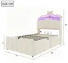Babybed 90x200 cm met hydraulische opbergruimte, fluwele Productafbeelding-voorbeeld 2