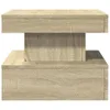 vidaXL Couchtisch mit LED-Leuchten Sonoma-Eiche 50x50x40 cm Produktbild-Vorschau 8