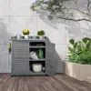 Tavolino da giardinaggio Relaxdays con mobile sottotavolo, Anteprima dell’immagine prodotto 2