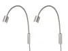 Two silver LED reading lamps with flexible goosenecks are shown against a white background. Produktbild-Vorschau