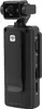 A black action camera with a gimbal is shown from a side-angle. Voir les images du produit