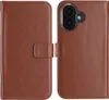 Selencia Genuine Leather Bookcase dla Apple iPhone 16 - Podgląd zdjęcia produktu 1