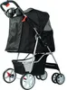 HiPet Faltbarer Hundebuggy Schwarz – Haustier Kinderwagen Produktbild-Vorschau 3