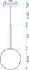 A technical drawing of a pendant lamp with dimensions. Anteprima dell’immagine prodotto