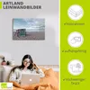ARTland Leinwandbild Einsame Strandkörbe am Ostseestrand Produktbild-Vorschau 3
