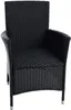 A black rattan chair on a white background. Produktbild-Vorschau