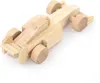 A wooden toy race car on a white background. Produktbild-Vorschau
