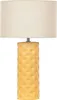 BELIANI Stolní lampa žlutá keramická 49 cm geometrický vzor Náhled obrázku produktu 1