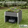 2in1 Hochbeet mit Mährobotergarage Holzoptik 73x79x56 cm Produktbild-Vorschau 3