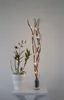A decorative twig with LED lights and a potted orchid are displayed on a shelf against a plain wall. Podgląd zdjęcia produktu
