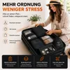 8er Set Kofferorganizer schwarz Packtaschen mit Produktbild-Vorschau 2