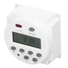 A white digital timer with a black LCD screen and gray buttons. Voir les images du produit