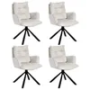 Duhome Esszimmerstuhl 360° Drehbar Loungesessel 4er Set Produktbild-Vorschau 1