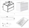 80 cm Badmöbel-Set Unterschrank mit Rechteckiges Produktbild-Vorschau 7