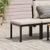 vidaXL Gartenhocker mit Kissen Schwarz Pulverbeschichteter Produktbild-Vorschau 2