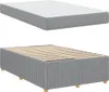 vidaXL Bettrahmen Hellgrau 120 x 200 cm Stoff Produktbild-Vorschau 4