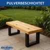 DanDiBo 2x telaio per panca in metallo nero 43 x 40 cm Anteprima dell’immagine prodotto 7