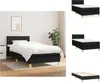 vidaXL Boxspringbett mit Matratze Schwarz 100x200 cm Stoff Produktbild-Vorschau 1