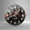 Wanduhr - Rund - Glasuhr - ritter rüstung - 40x40cm - Produktbild-Vorschau 3